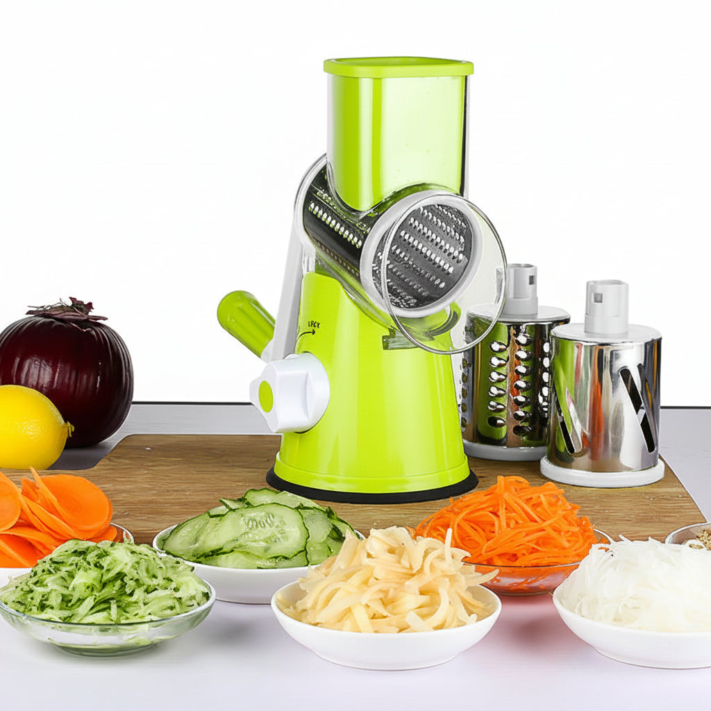 Vegetable Chopper Food Processor Rotary Slicer Stainless