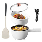 Electric Hot Pot Cooker Non-Stick Portable Dual Power Pan