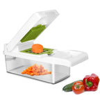 Vegetable Chopper Food Slicer 12-in-1 ABS Plastic and Stainless Steel