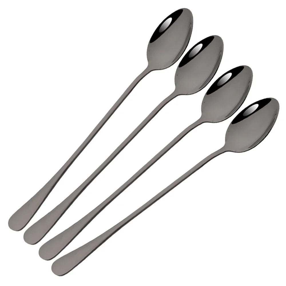 Stainless Steel Long Handle Dessert Spoon Set