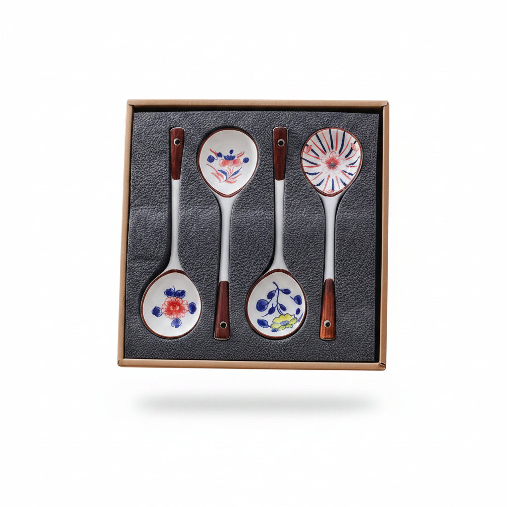 Ceramic Dessert Spoon Long Handle