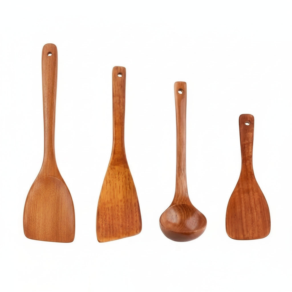 Wooden Spoon Cooking and Spatula Set