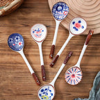 Ceramic Dessert Spoon Long Handle