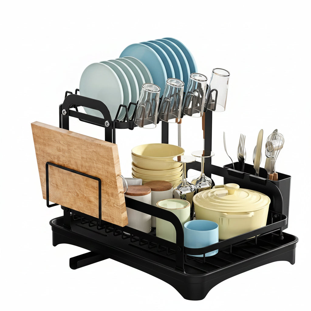 dish drying rack black