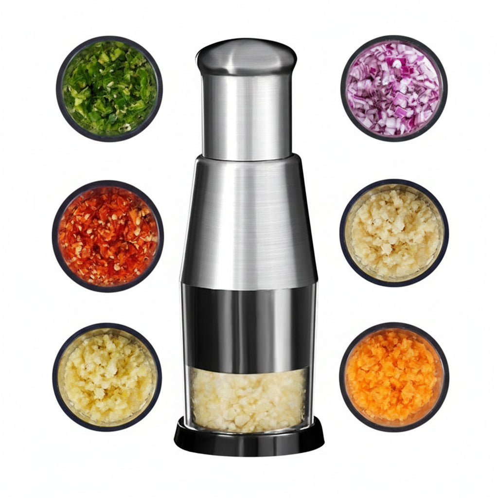 garlic crusher chopper black