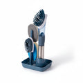 stainless steel scrubber brush with soap blue