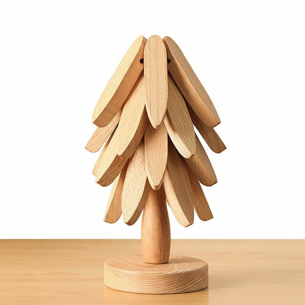 tree pad natural wood 4pcs